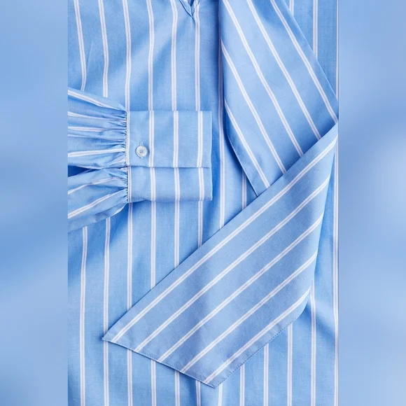 H&M Cotton Stripe Co-ord Skirt And Shirt Set Size L - Picture 5 of 8